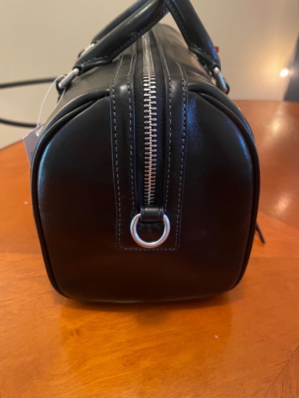 COACH Black Shiny Smooth Calf Leather Satchel With Charms - NWT - Picture 5 of 16